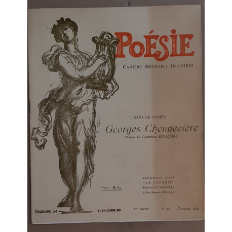 Poésie - Cahiers mensuels illustrés N°10 - Octobre 1931