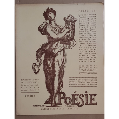 Poésie - Cahiers mensuels illustrés - Supplément Février 1925