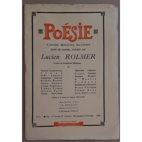 Poésie - Cahiers mensuels illustrés N°12 et 13 - Septembre-Octobre...