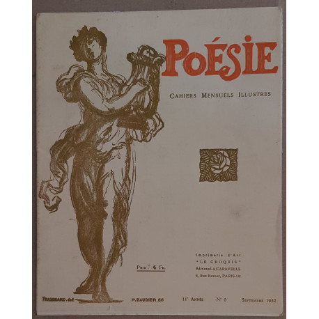 Poésie - Cahiers mensuels illustrés - N°9 - Septembre 1932