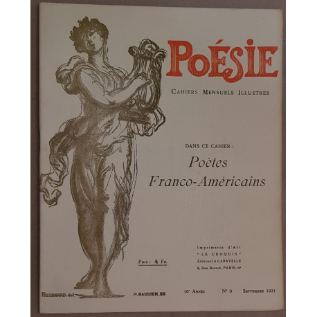 Poésie - Cahiers mensuels illustrés - N°9 - Septembre 1931