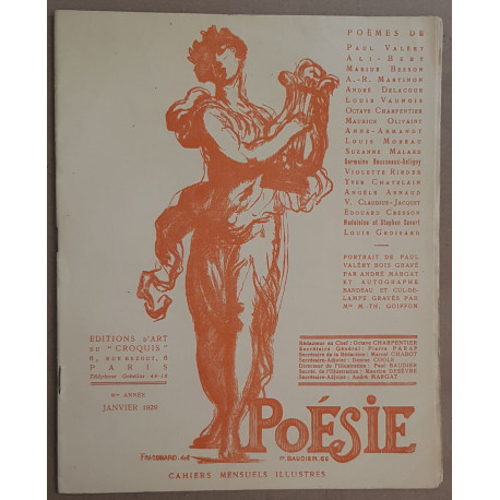 Poésie - Cahiers mensuels illustrés - Janvier 1929