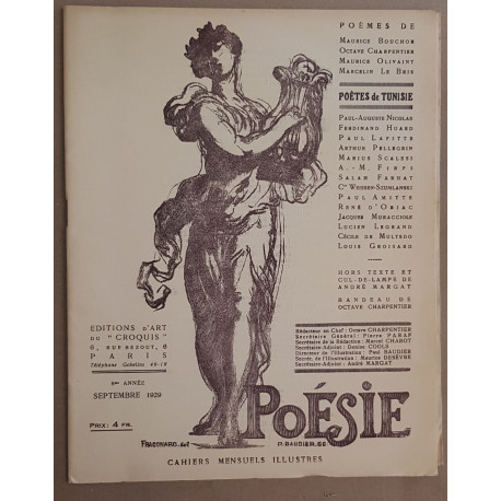 Poésie - Cahiers mensuels illustrés - Septembre 1929