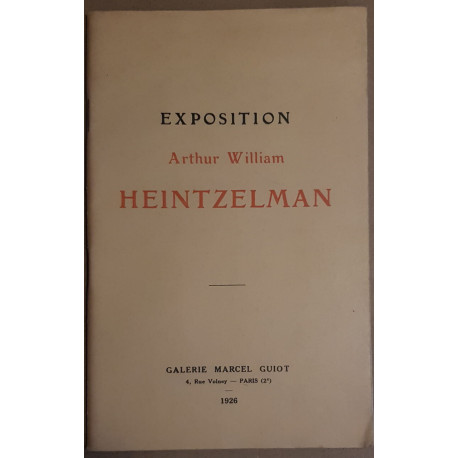 Exposition Arthur William Heintzelman - Gravures et dessins -...
