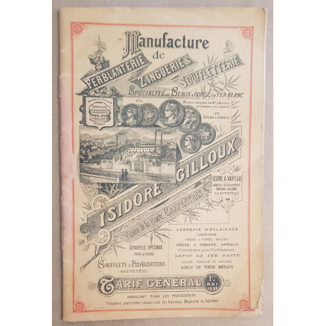 Manufacture de ferblanterie zinguerie etc Isidore Gilloux à Carpentras