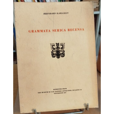 Grammata serica recensa