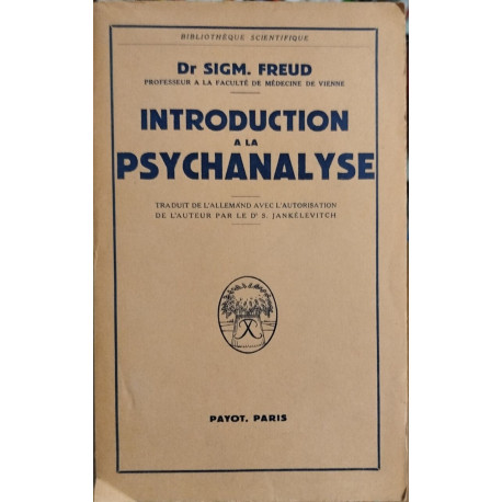 Introduction à la psychanalyse