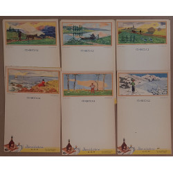 Lot de 24 menus publicitaires Bénédictine "la douce France" (4 de...