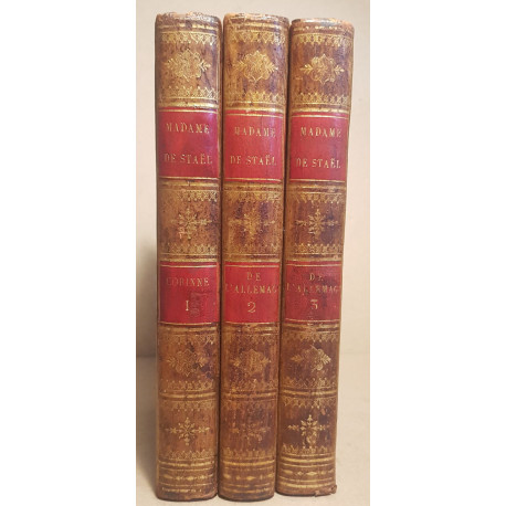 Corinne ou l'Italie (8° édition) et De l'Allemagne (5° édition) -...