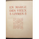 En marge des vieux livres (illustrés par Maurice Lalau) Tomes 1 et 2
