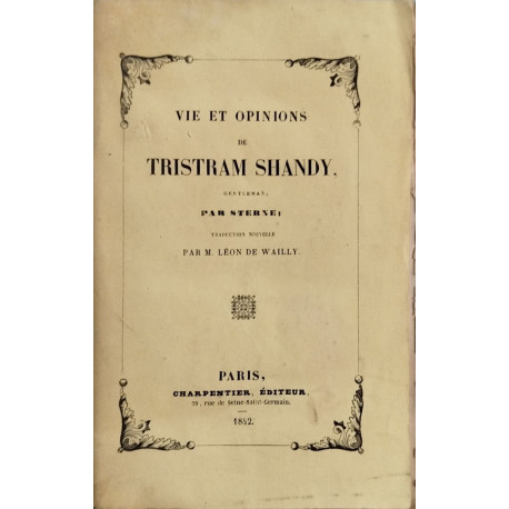 Vie et opinions de tristam shandy