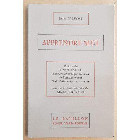Appredre seul