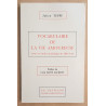 Vocabulaire de la vie amoureuse ( avec un index alphabétique de...