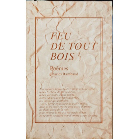 Feu de tout bois / poèmes
