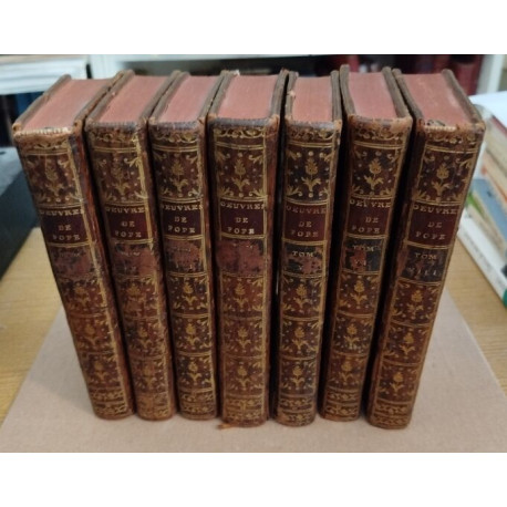 Oeuvres diverses de pope/ 7 tomes/ tome 1 à 8 ( manque tome 7 )