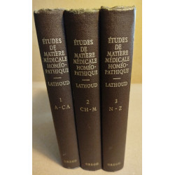 Etudes de matiere médicale homéopathique / tomes