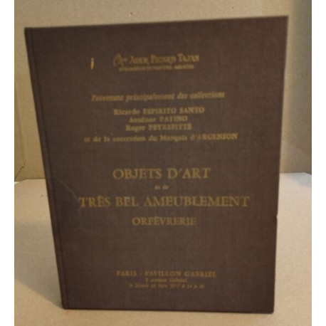 Objets d'art et de tres bel ameublement orfèvrerie provenant...