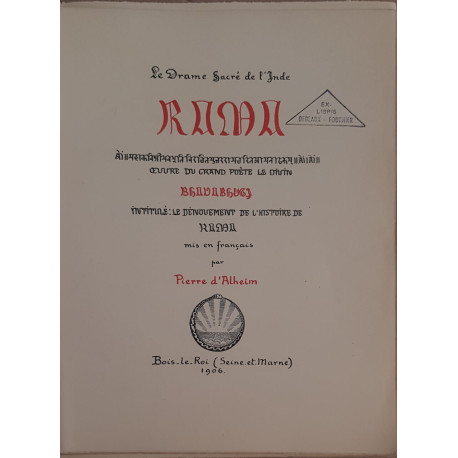 Rama - Le drame sacré de l'Inde - 1° acte - 1° fascicule