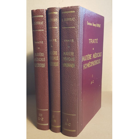 Traité de matière médicale homéopathique - complet en 3 volumes (A-Z)