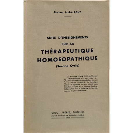 Suite d'enseignements sur la thérapeutique homéopathique ( second...
