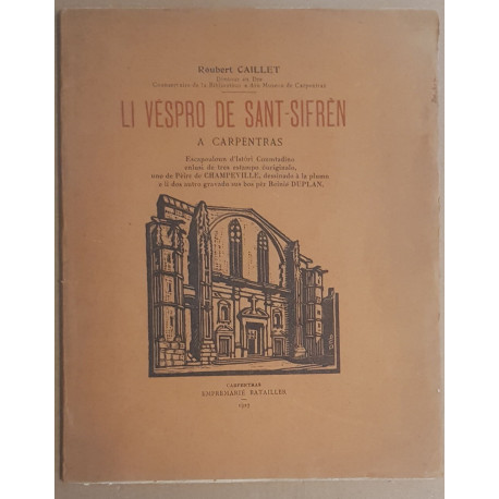 Li vespro de Sant-Sifrèn à Carpentras (texte en provençal)