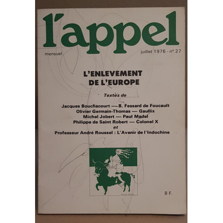L'appel - N°27 - Juillet 1976