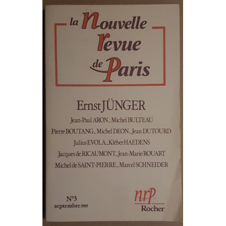 La nouvelle revue de Paris N°3 - Septembre 1985