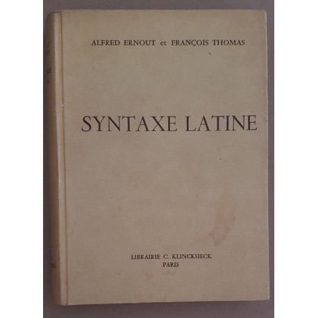 Syntaxe latine (2° édition - tirage corrigé et revu)