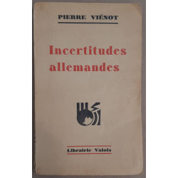 Incertitudes allemandes / E.O. / Dédicace