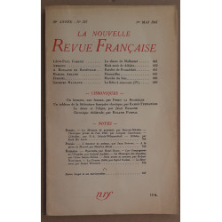 La nouvelle revue française - 29° année - N°327 - 1° mai 1941