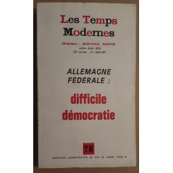 Les temps modernes - N°396-397 - Allemagne fédérale : difficile...