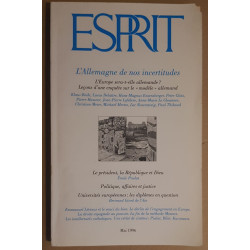 Esprit - N°221 - Mai 1996 - L'Allemagne de nos incertitudes