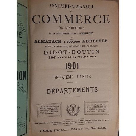 Annuaire-Almanach du commerce de l'industrie de la magistrature et...