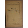 Propos d'âmes simples