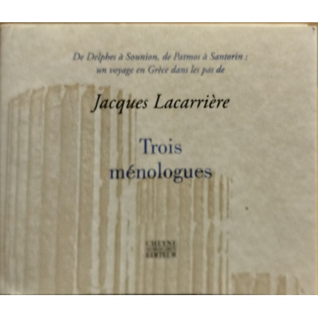 Trois ménologues