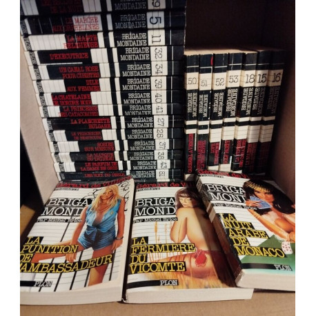 1 lot de 25 brigade mondaine ( titres differents ) numero sur photo