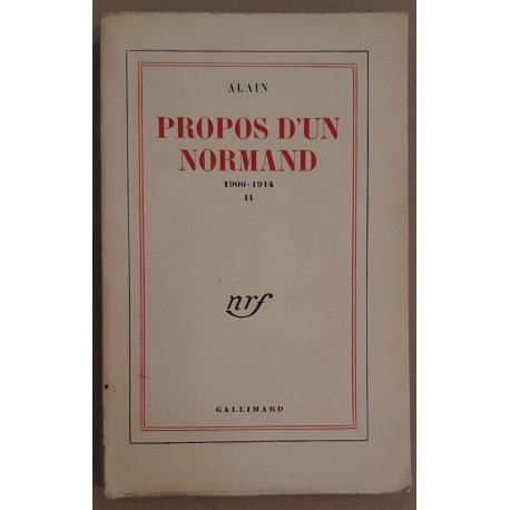 Propos d'un Normand - Tome II - 1906-1914