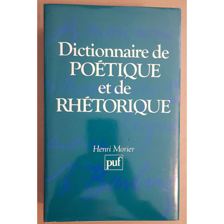 Dictionnaire de poétique et de rhétorique