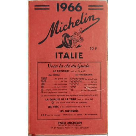 Guide Michelin Italie 1966