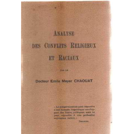 Analyse des conflits religieux et raciaux