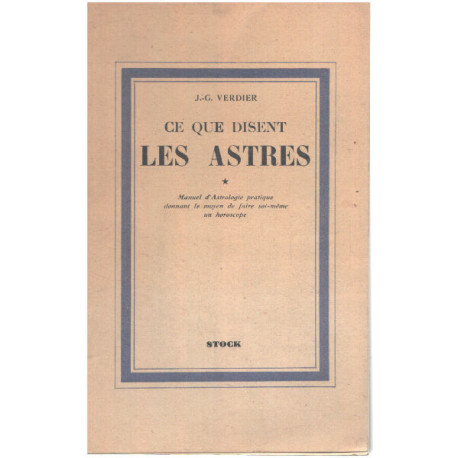 Ce que disnr les astres