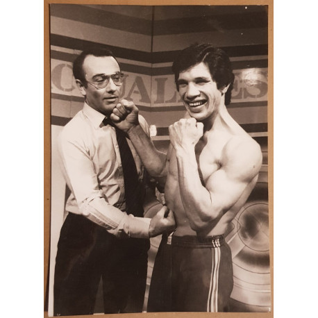 Photographie N et B - Yves Mourousi et Gratien Tonna