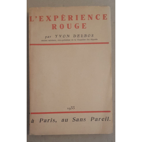L'expérience rouge / dédicace