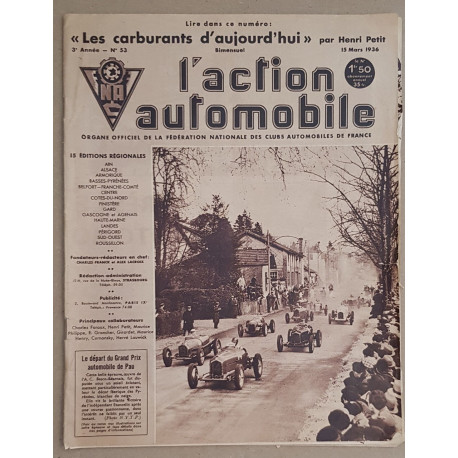 L'action automobile - Bimensuel - 3° année - N°53 - 15 Mars 1936