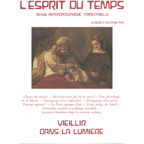 Revue anthroposophique trimestrielle / l'esprit du temps n° 3 /...