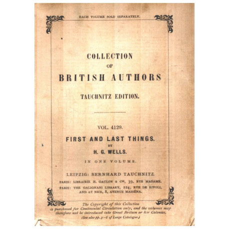 First and last things